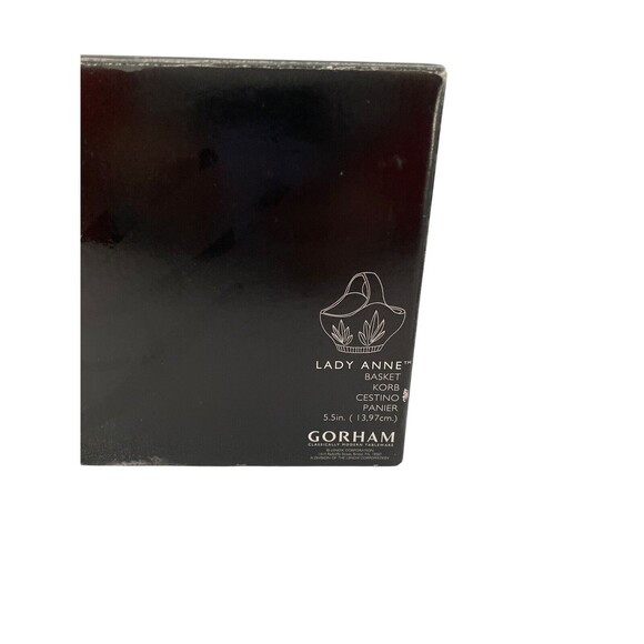 Gorham Lady Anne Basket Full Lead Crystal Crystal 5.25" Tall With Box 835507 - Picture 9 of 11